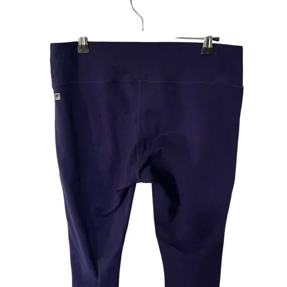Fabletics Leggings Navy Size Large Reflective Mid Rise Stretch Gym Yoga - Picture 8 of 9